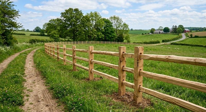 Split Rail Fence Replacement in Sacramento, CA